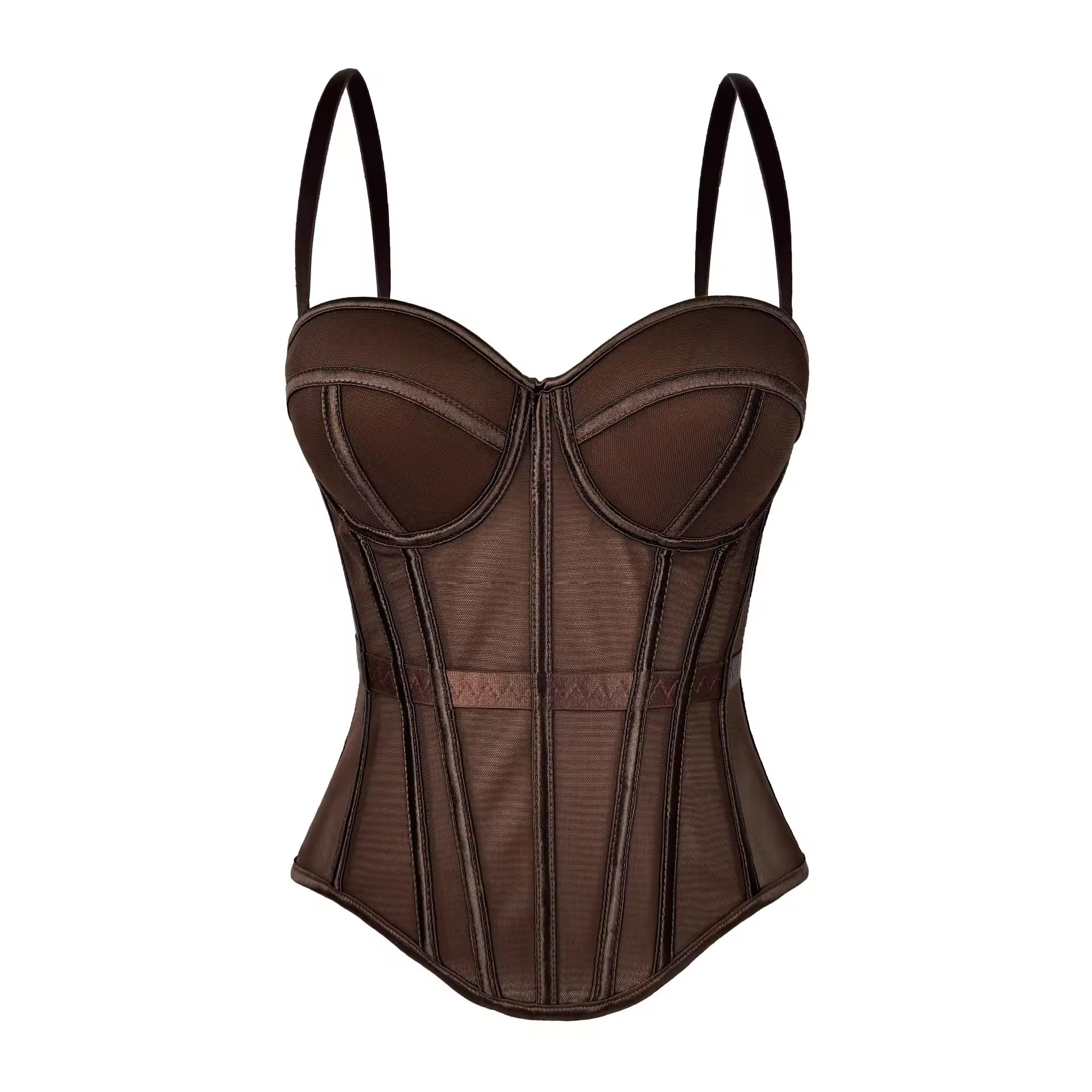 Burgundy Sculpt Lace Corset