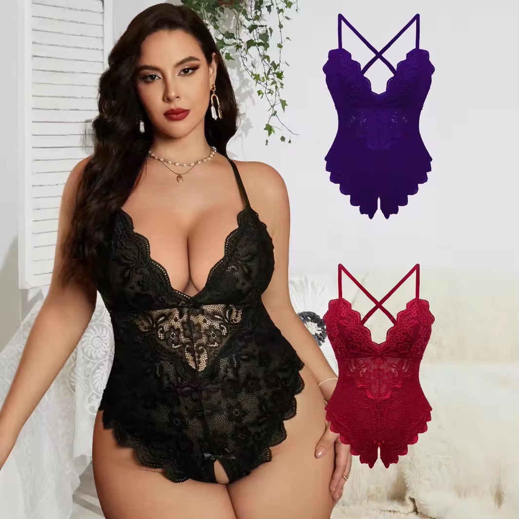 Curve Noir Lace Teddy