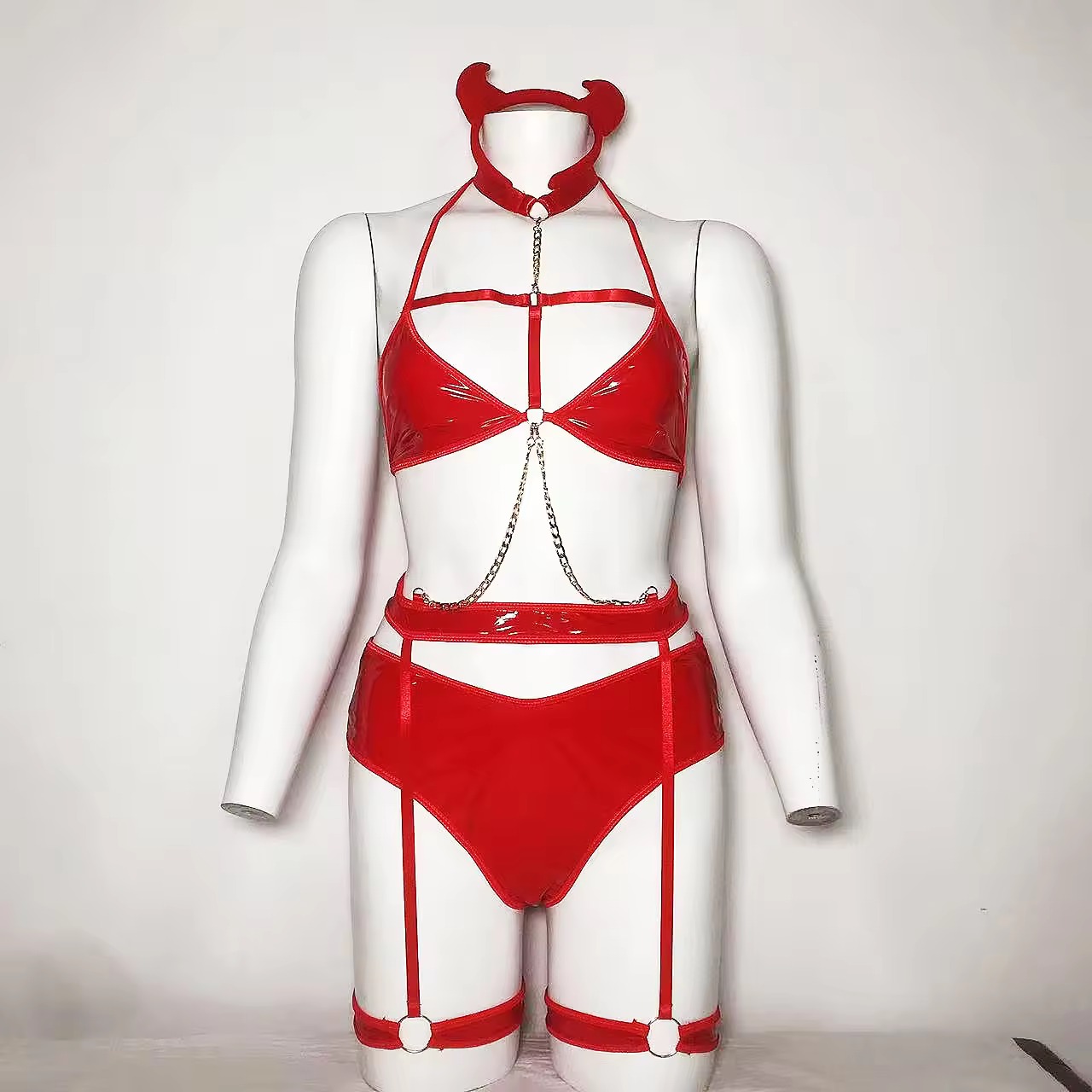Scarlet Vinyl Devil Set